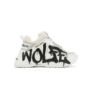 Brand new naked Wolfe track logo white sneaker